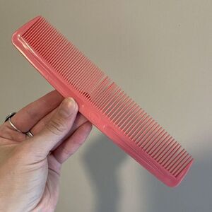 Vintage Goody Light Pink Plastic Hair Comb Made in USA Wide‎ Pocket Unbreakable